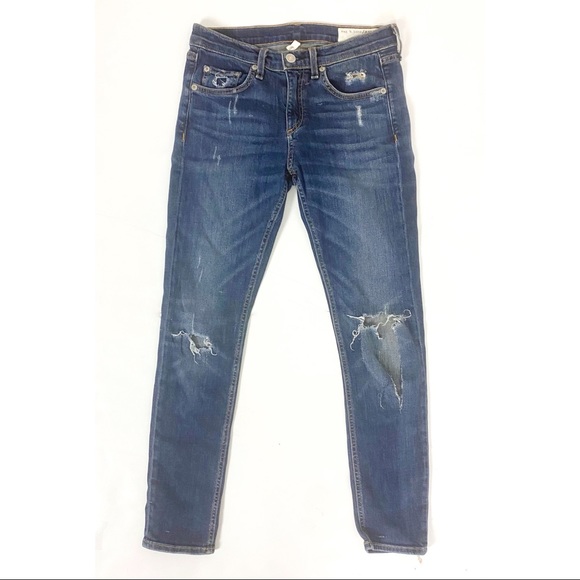 EUC Rag and bone capris Distressed Sz 26 - Picture 1 of 8